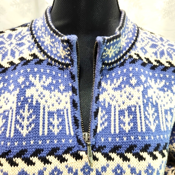 Fair Isle NOMADIC TRADERS Knit VTG Winter Holiday Pullover Sweater (M) - Picture 5 of 13